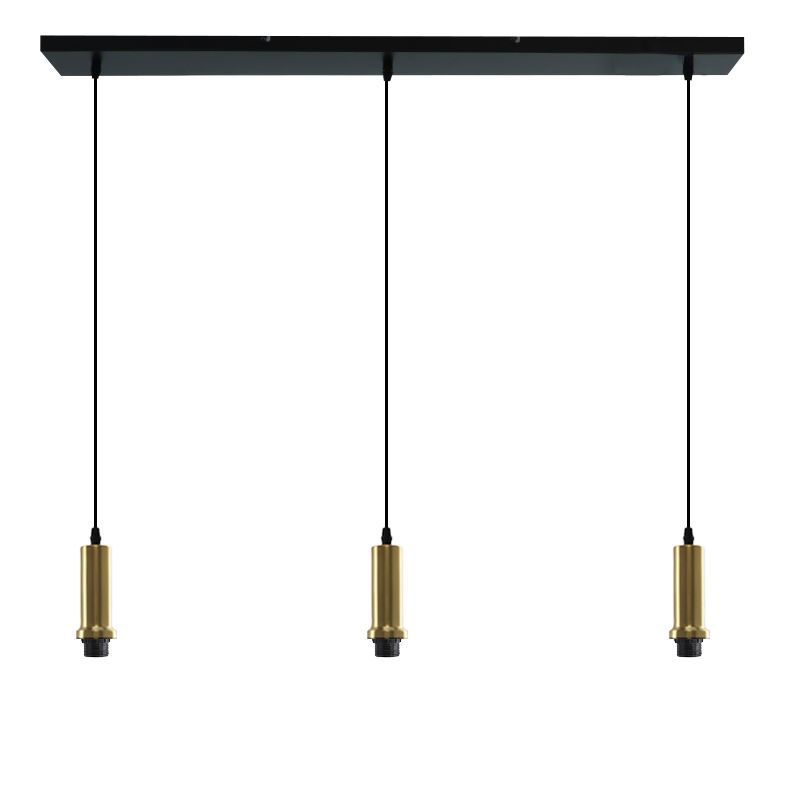 Aluminiowa lampa wisząca bez abażur złota, Rika