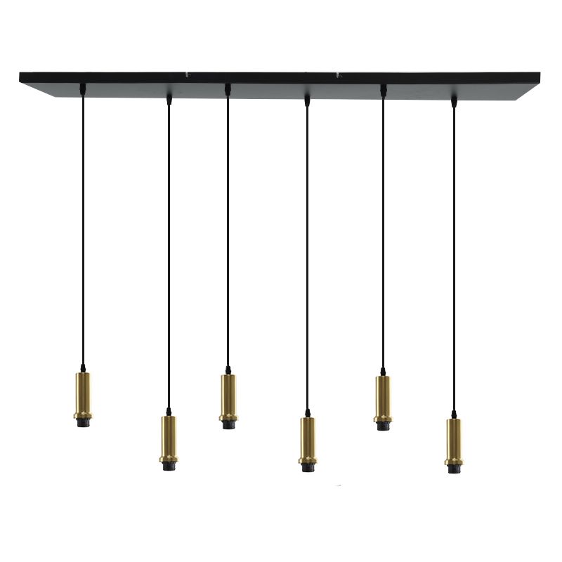 Aluminiowa lampa wisząca bez abażur złota, Rika Aluminiowa lampa wisząca bez abażur złota, Rika