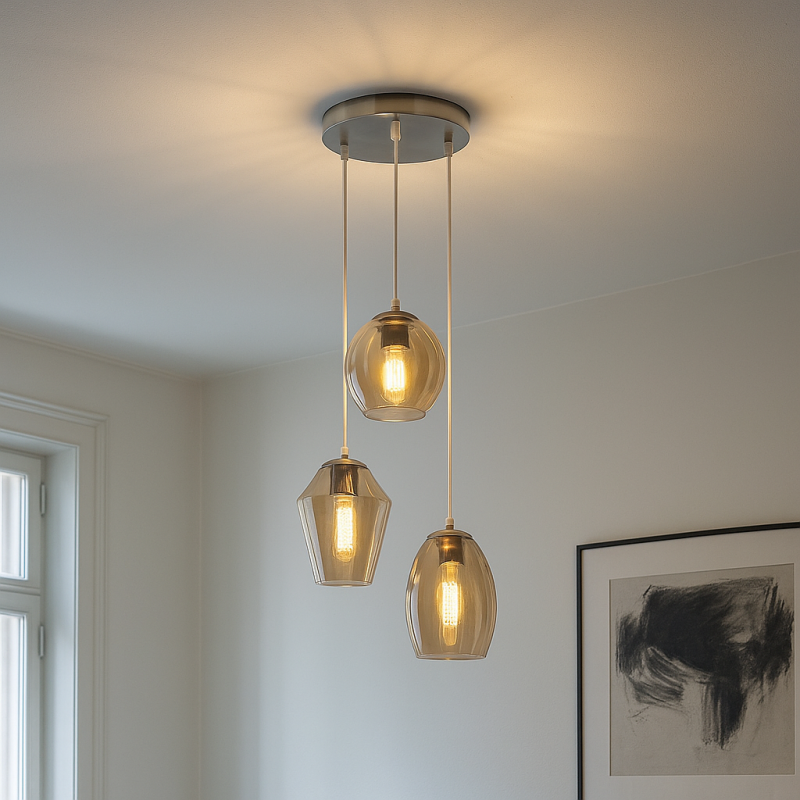 Design lampa wisząca bursztynowa, Lazaro Design lampa wisząca bursztynowa, Lazaro