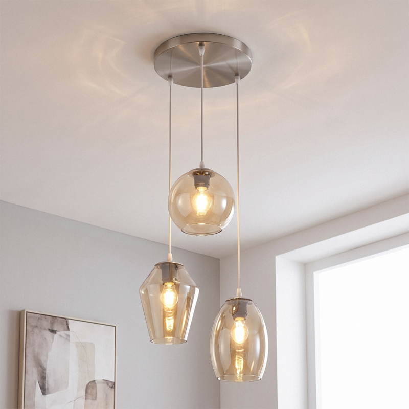 Design lampa wisząca bursztynowa, Lazaro Design lampa wisząca bursztynowa, Lazaro