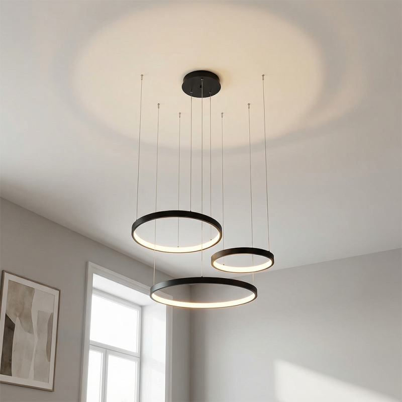 Design lampa wisząca czarna, Giorgio, 60W, 2700K LED