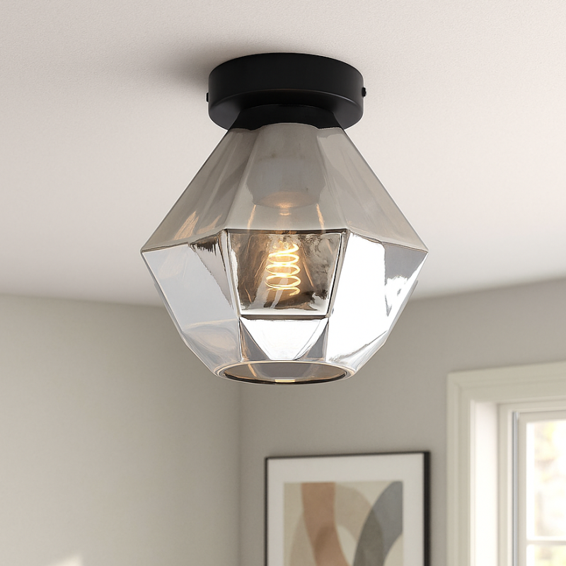 Retro lampa sufitowa szara, Anoek Retro lampa sufitowa szara, Anoek