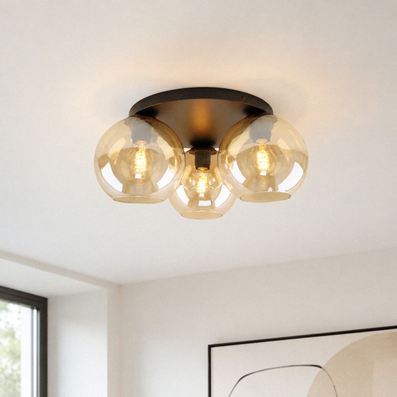 Design lampa sufitowa bursztynowa, Emerson