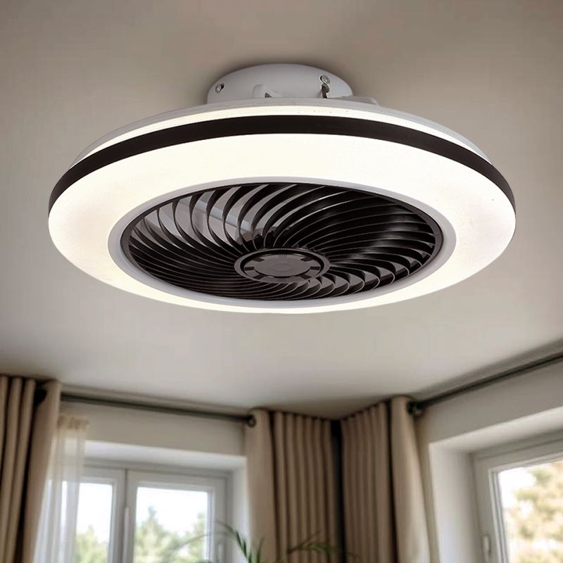 Nowoczesny wentylator sufitowy czarny, Gonda, 40W, 3000K LED, z pilot Nowoczesny wentylator sufitowy czarny, Gonda, 40W, 3000K LED, z pilot