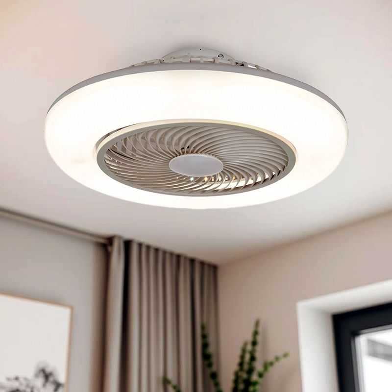 Nowoczesny wentylator sufitowy szary, Hale, 40W, 3000K LED, z pilot Nowoczesny wentylator sufitowy szary, Hale, 40W, 3000K LED, z pilot