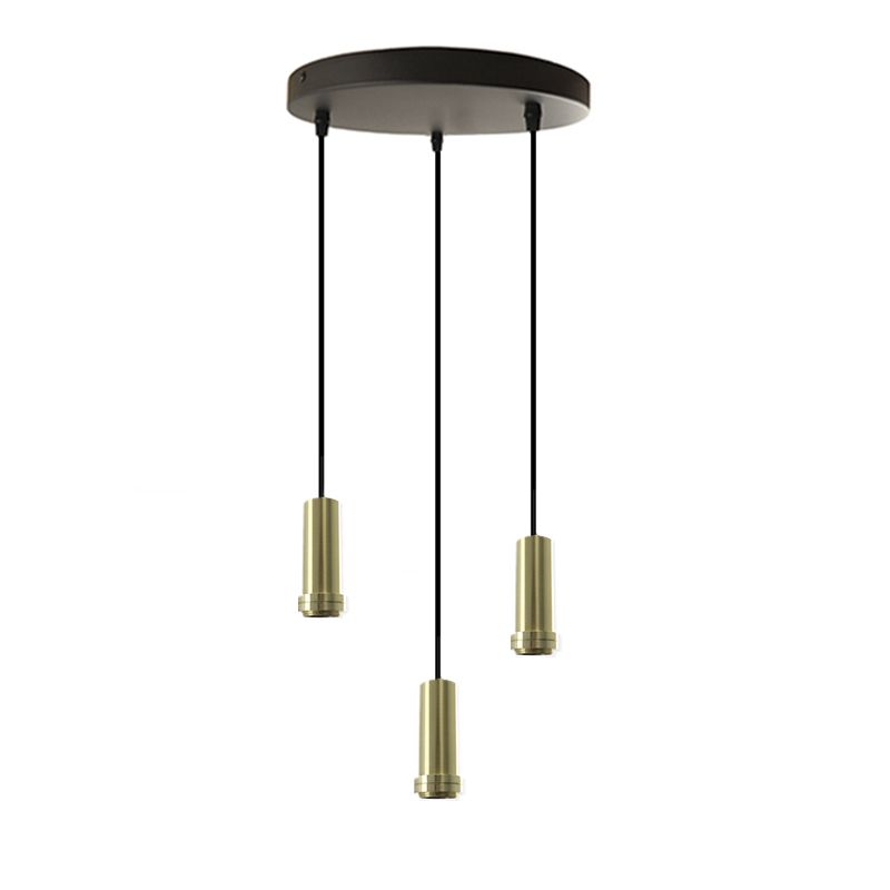 Aluminiowa lampa wisząca bez abażur czarna, Rika Aluminiowa lampa wisząca bez abażur czarna, Rika
