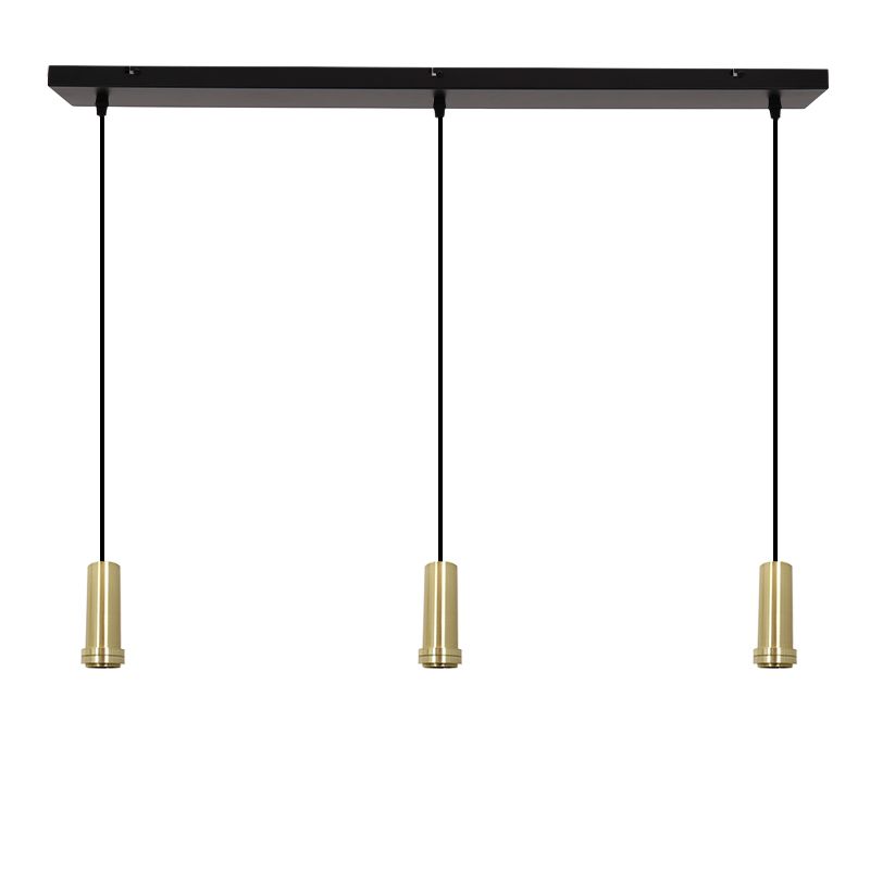 Aluminiowa lampa wisząca bez abażur złota, Rika Aluminiowa lampa wisząca bez abażur złota, Rika