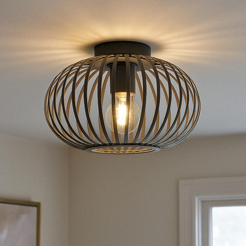 Industrialny plafon sufitowy szary, Lieve