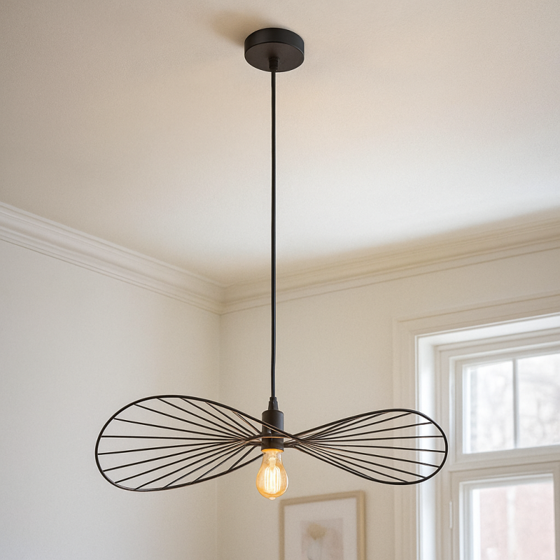 Retro lampa wisząca czarna, Jolinda Retro lampa wisząca czarna, Jolinda