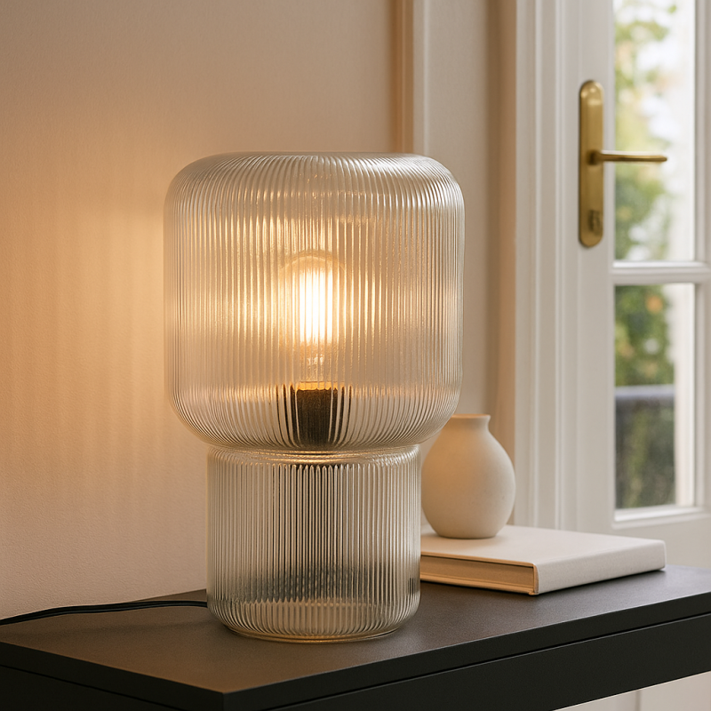 Design lampa stołowa przezroczysta, Chelsea, z przełącznik Design lampa stołowa przezroczysta, Chelsea, z przełącznik
