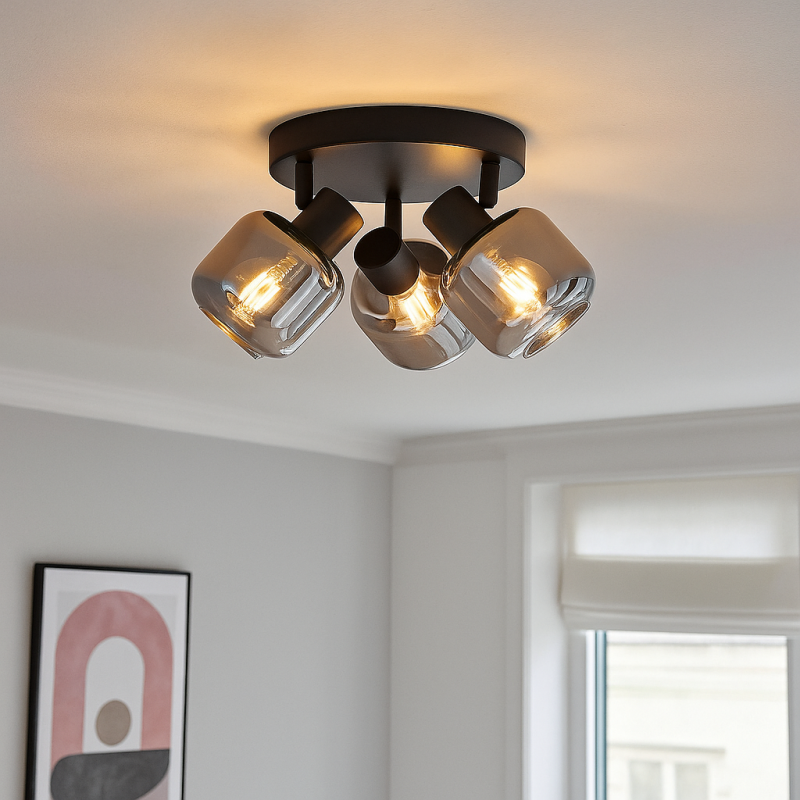 Nowoczesny spot sufitowy czarny, Craig