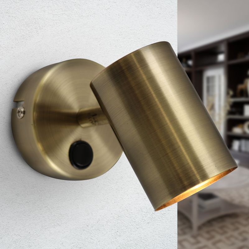 Nowoczesny kinkiet brązowy, Elena, z przełącznik Nowoczesny kinkiet brązowy, Elena, z przełącznik