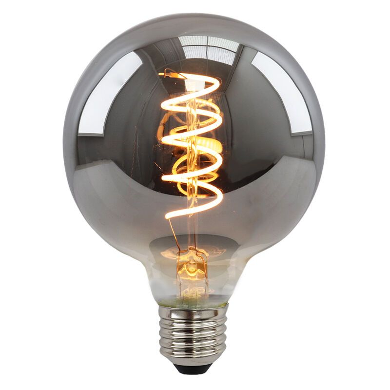 Ściemnialna żarówka LED Olucia E27, Tuelo, G95, 4w, przydymione szkło, 2200k Ściemnialna żarówka LED Olucia E27, Tuelo, G95, 4w, przydymione szkło, 2200k