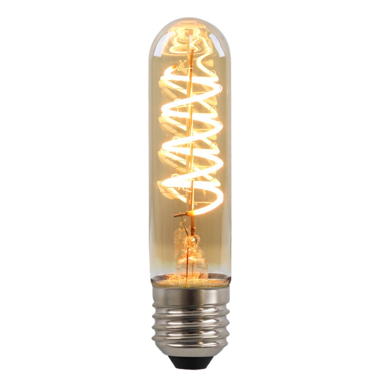 Olucia żarówka rurkowa LED E27 ściemnialna Damien, bursztyn, 4W, 2200K