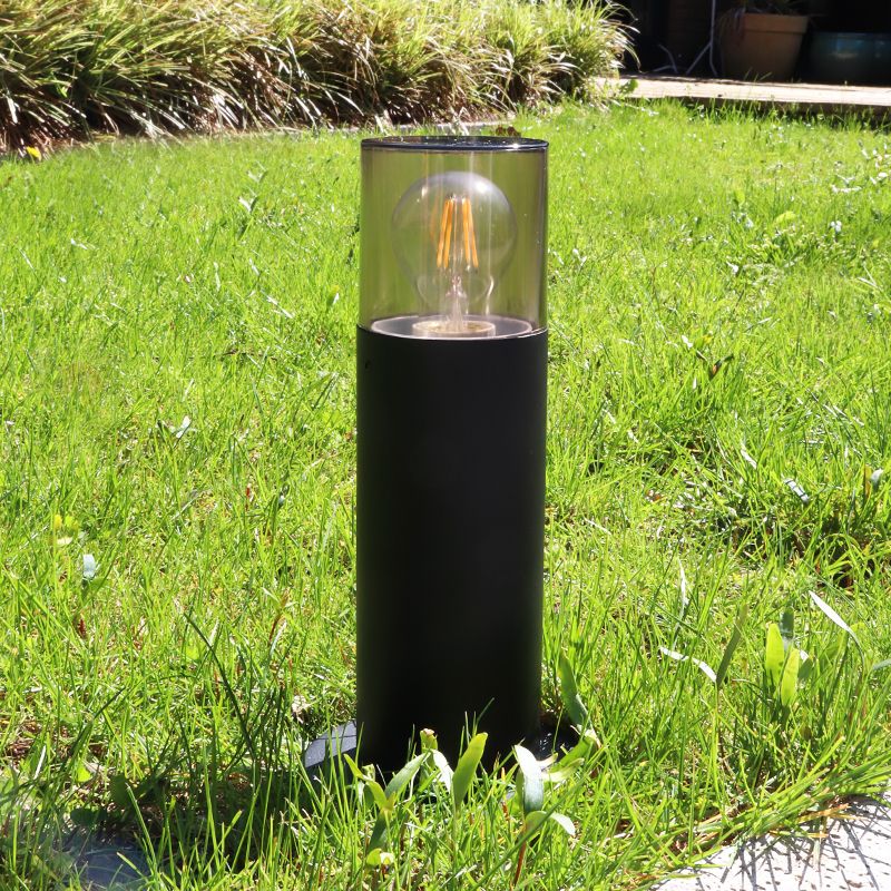 Nowoczesna lampa zewnętrzna czarna, Sanel, IP44 Nowoczesna lampa zewnętrzna czarna, Sanel, IP44