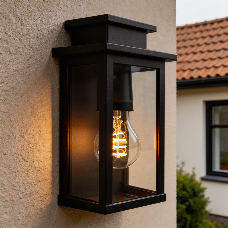 Nowoczesna lampa zewnętrzna czarna, Jesca, IP44
