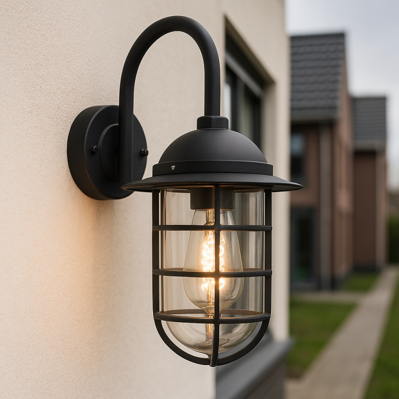 Klasyczna lampa zewnętrzna czarna, Havana, IP54