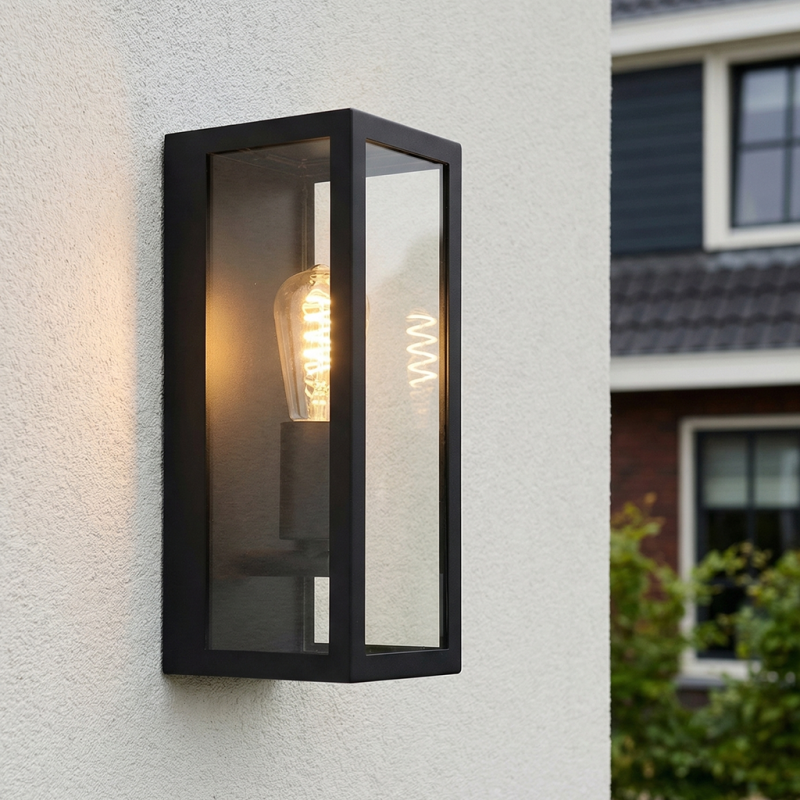 Nowoczesna lampa zewnętrzna czarna, Senne, IP44