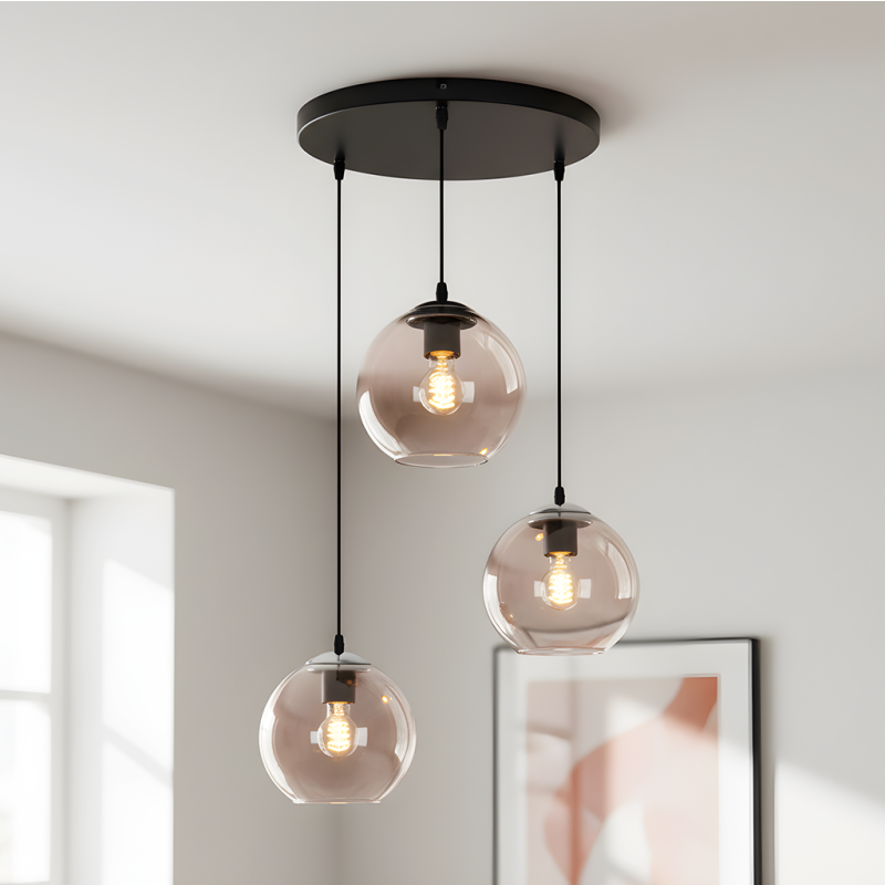 Design lampa wisząca różowa, Giada