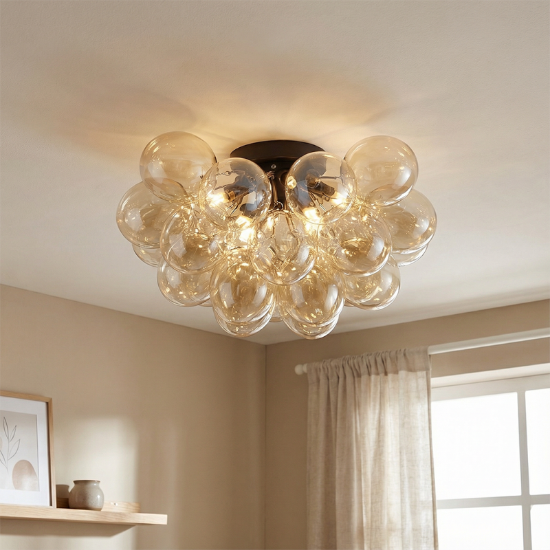 Design lampa sufitowa bursztynowa, Cyril Design lampa sufitowa bursztynowa, Cyril