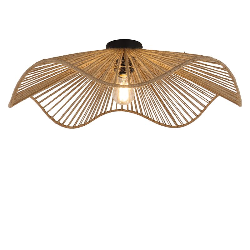 Rustykalna lampa sufitowa czarna, Annelot