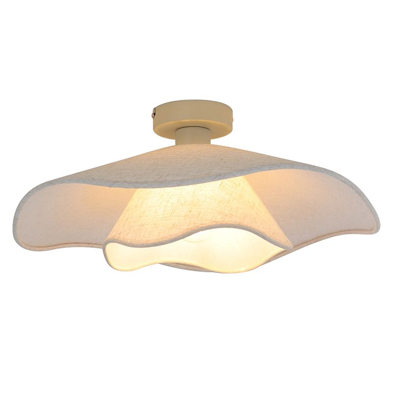 Rustykalna lampa sufitowa beżowa, Mimi