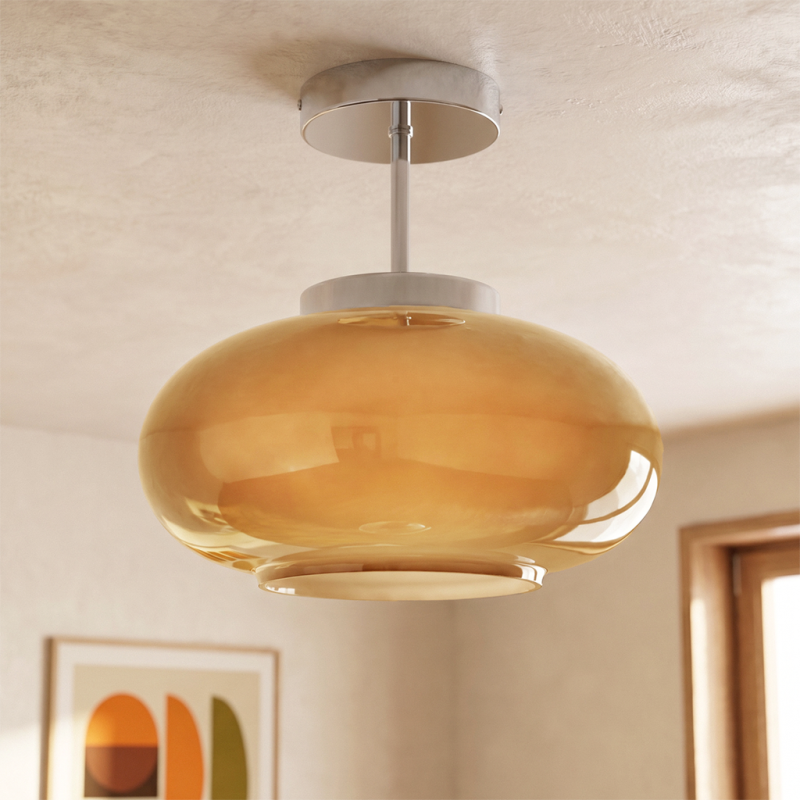 Retro lampa sufitowa ciemnoszara, Elba