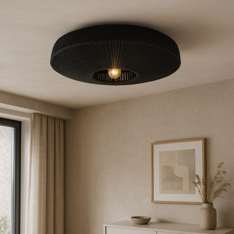 Japandi lampa sufitowa czarna, Sanny Japandi lampa sufitowa czarna, Sanny