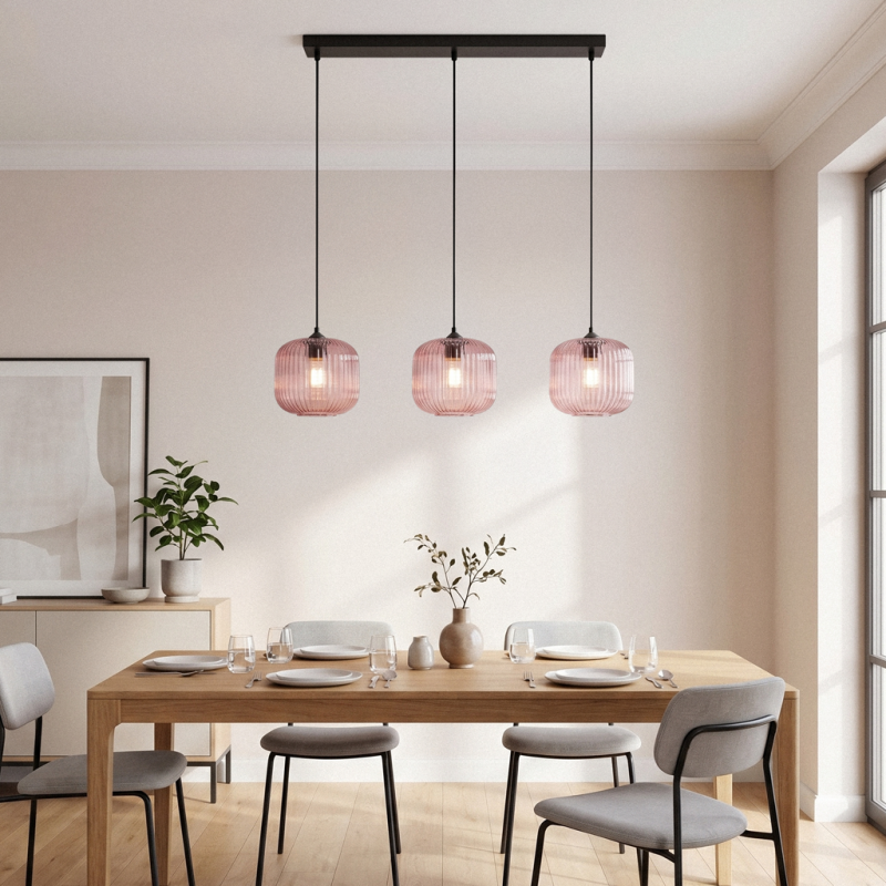Design lampa wisząca różowa, Charlois