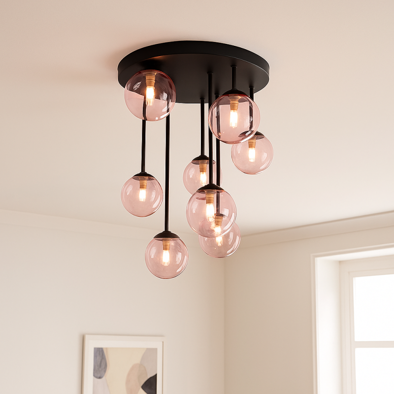 Design lampa sufitowa różowa, Stacy Design lampa sufitowa różowa, Stacy