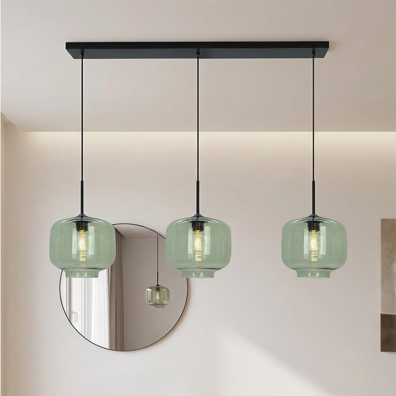 Retro lampa wisząca zielona, Anniek