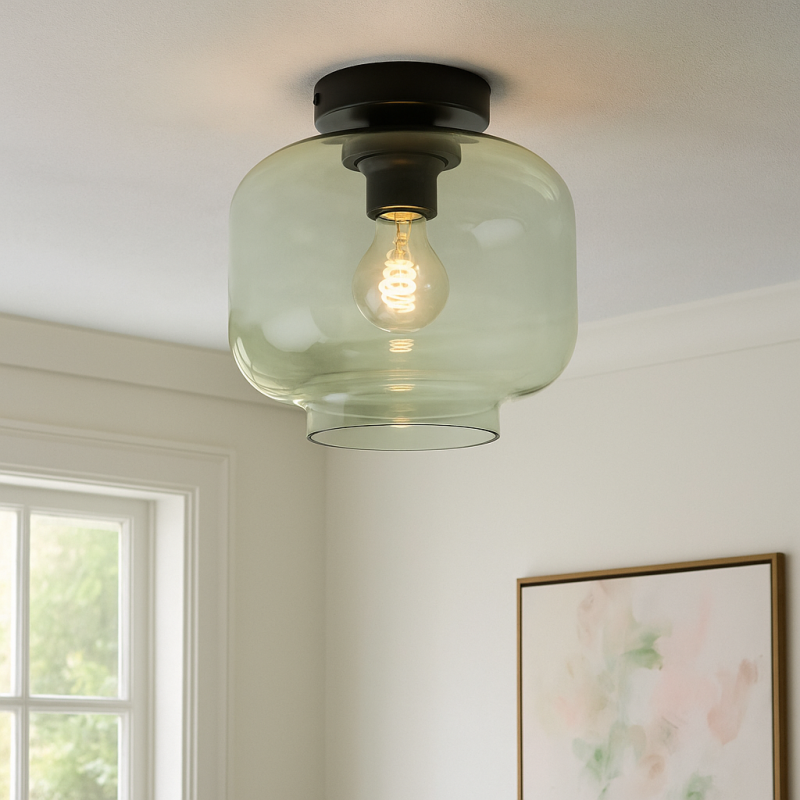 Retro lampa sufitowa zielona, Anniek Retro lampa sufitowa zielona, Anniek