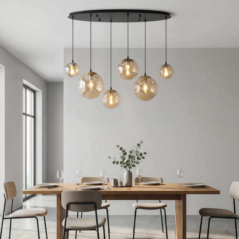 Design lampa wisząca bursztynowa, Dolf