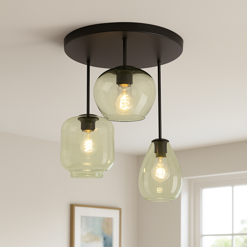 Nowoczesna lampa sufitowa zielona, Caia Nowoczesna lampa sufitowa zielona, Caia