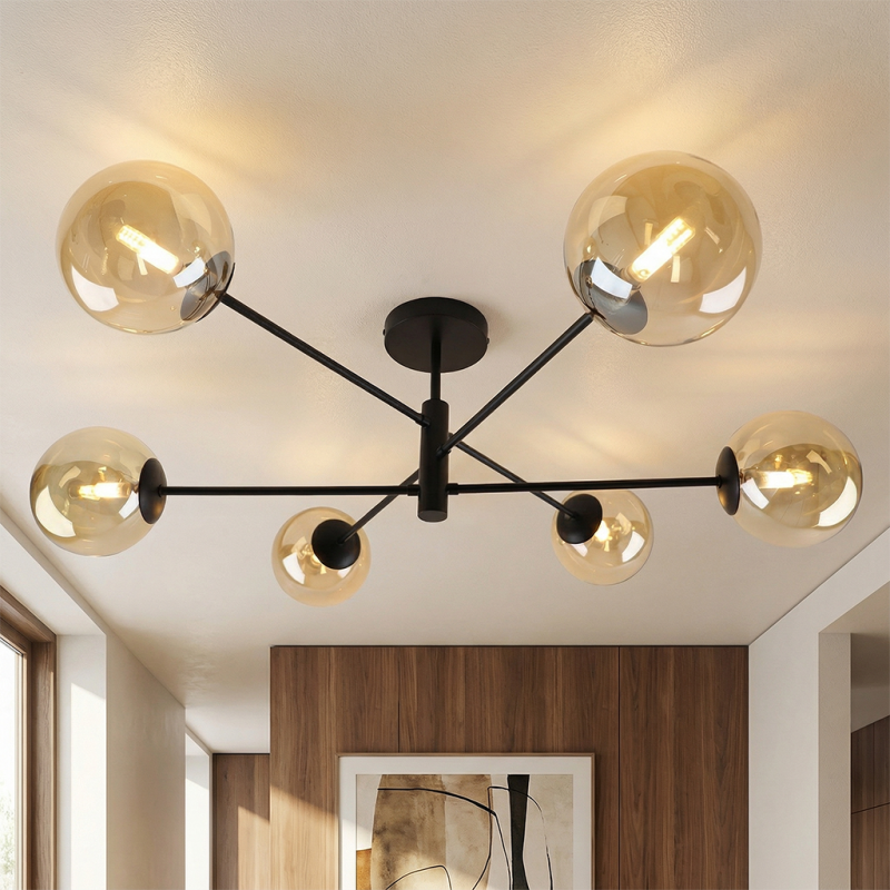 Design lampa sufitowa bursztynowa, Remo