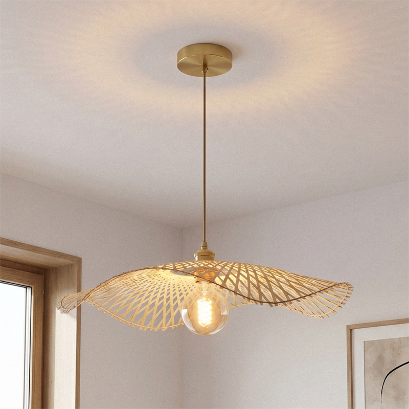 Bambusowa lampa wisząca brązowa, Romee Bambusowa lampa wisząca brązowa, Romee