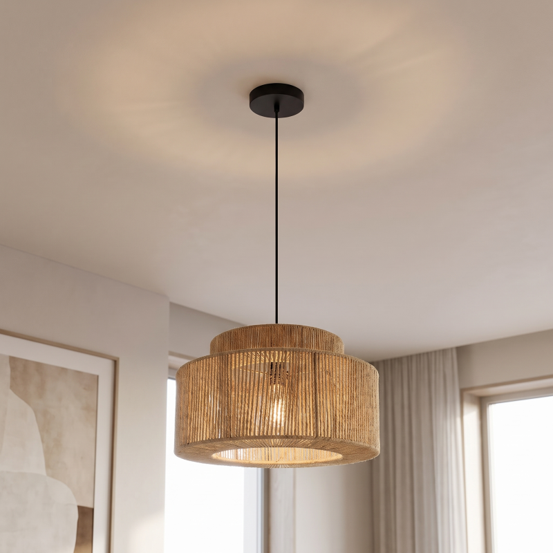 Japandi lampa wisząca brązowa, Selena Japandi lampa wisząca brązowa, Selena