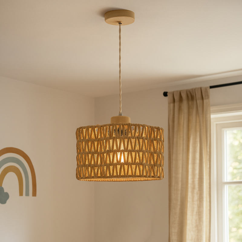 Papierowa lampa wisząca brązowa, Mickey Papierowa lampa wisząca brązowa, Mickey