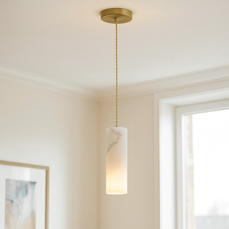 Nowoczesna lampa wisząca biała, Marilou Nowoczesna lampa wisząca biała, Marilou