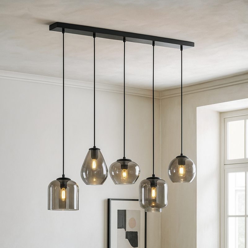 Nowoczesna lampa wisząca szara, Caia Nowoczesna lampa wisząca szara, Caia