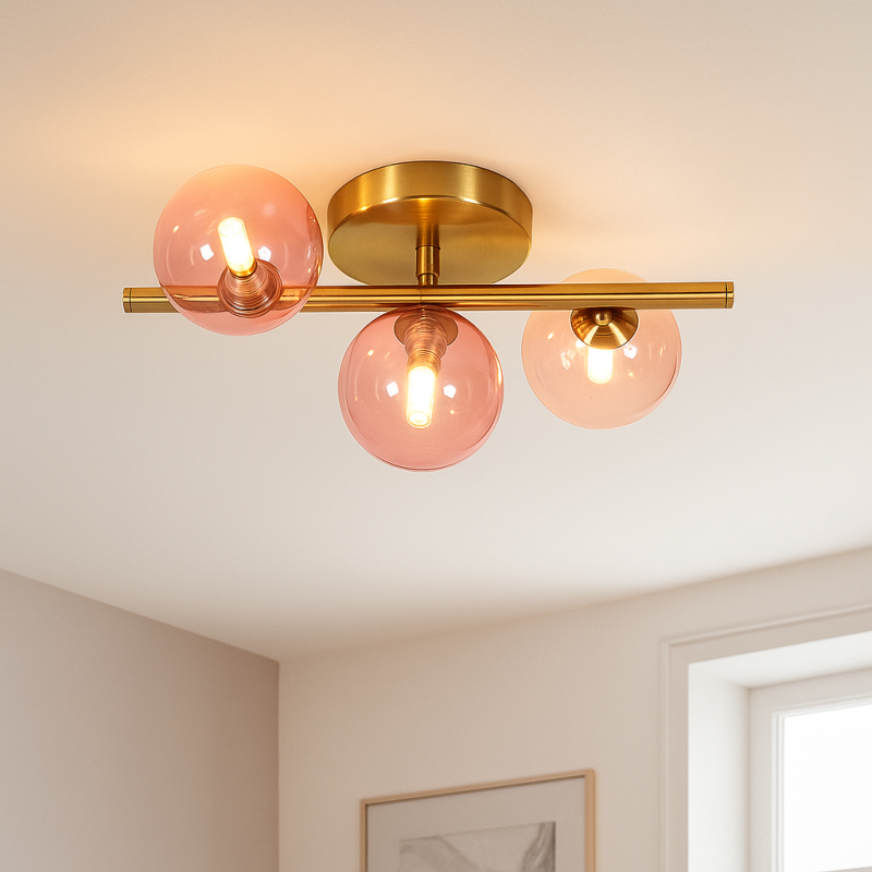 Design lampa sufitowa różowa, Remo