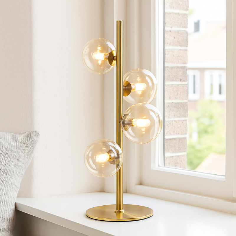 Design lampa stołowa przezroczysta, Remo, z przełącznik Design lampa stołowa przezroczysta, Remo, z przełącznik