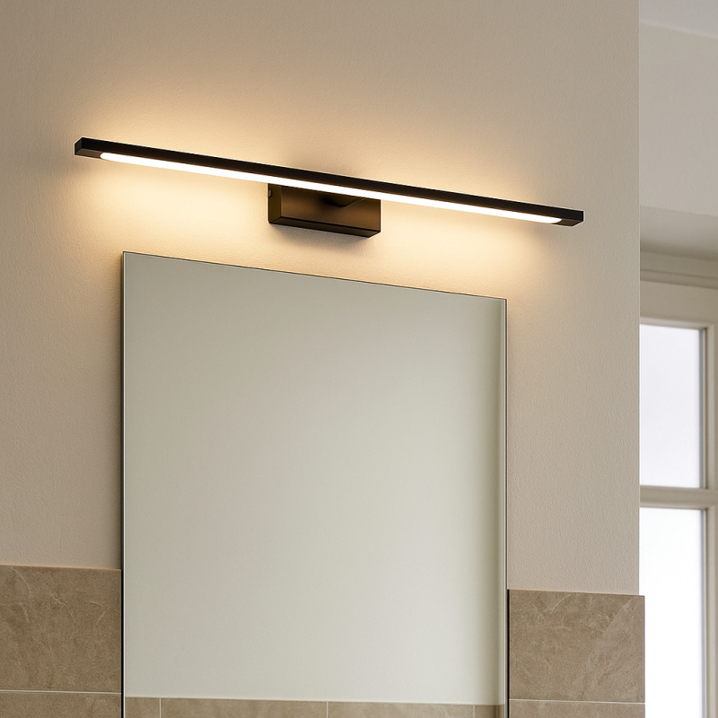 Nowoczesny oświetlenie lustra czarny, Steffy, 8W, 3000K LED, IP44 Nowoczesny oświetlenie lustra czarny, Steffy, 8W, 3000K LED, IP44
