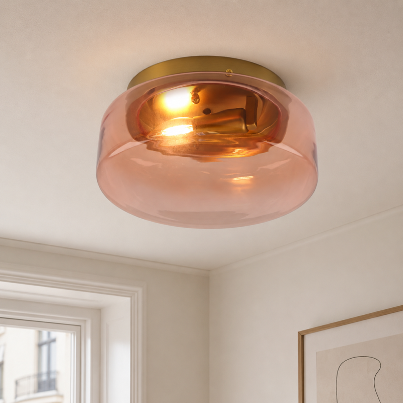 Design lampa sufitowa różowa, Byron Design lampa sufitowa różowa, Byron