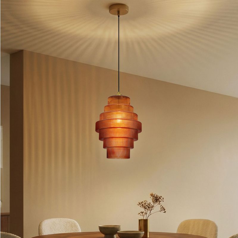 Retro lampa wisząca brązowa, Paris Retro lampa wisząca brązowa, Paris