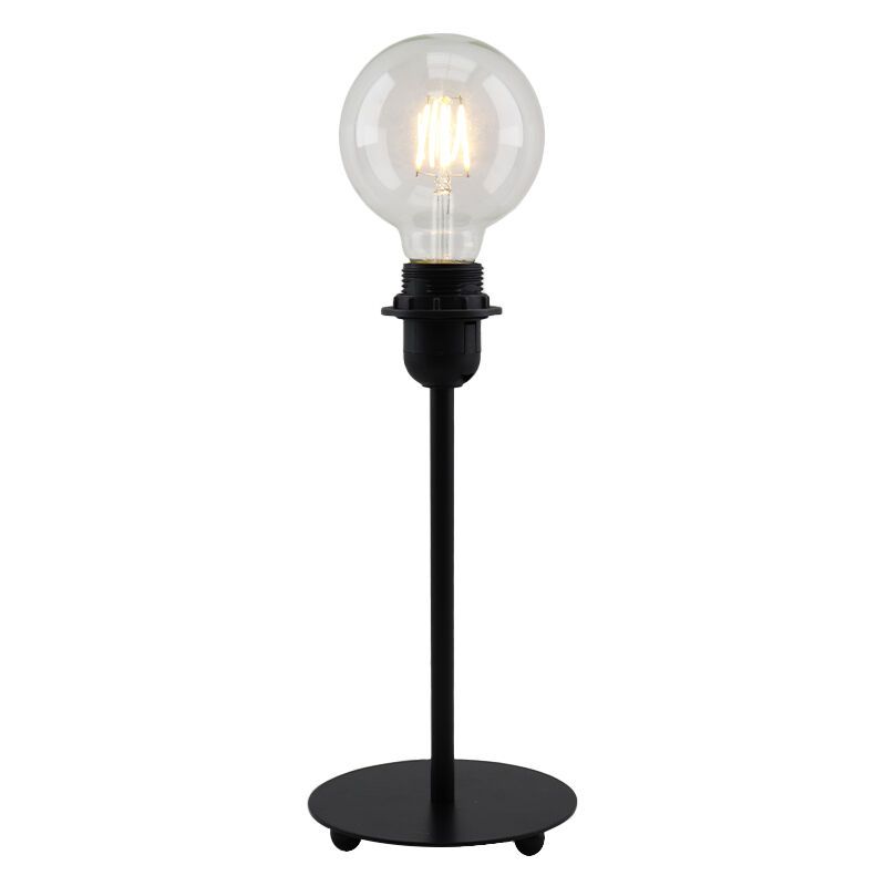 Metalowa lampa stołowa bez abażur czarna, Eileen, z przełącznik Metalowa lampa stołowa bez abażur czarna, Eileen, z przełącznik