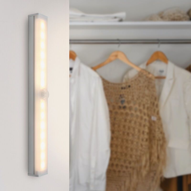 Srebreny oświetlenie szafa plastikowy, Ilana, 1W, 3000K LED Srebreny oświetlenie szafa plastikowy, Ilana, 1W, 3000K LED