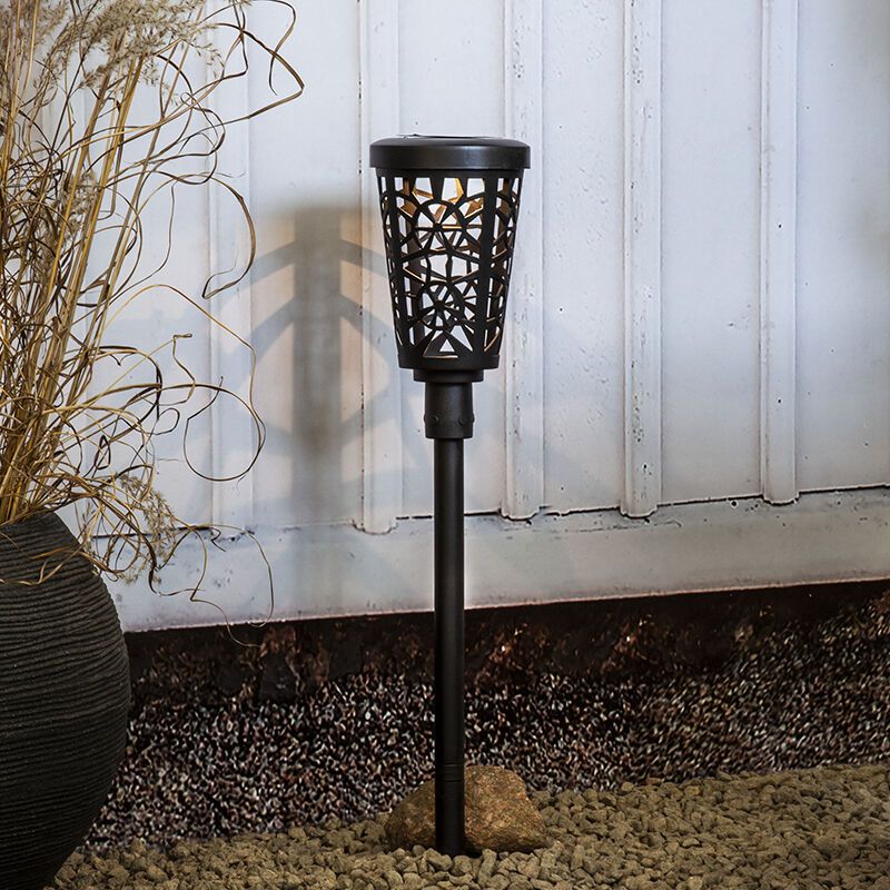 Plastikowa słoneczna lampa dogruntowa czarna, Amresh, 0,03W, 3000K LED, IP44