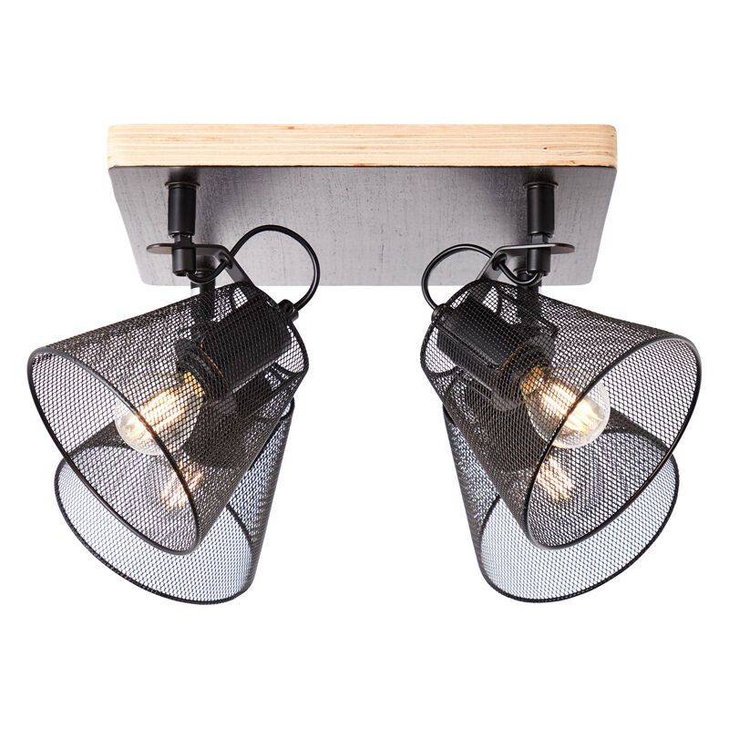 Drewniany spot sufitowy czarny, Havin