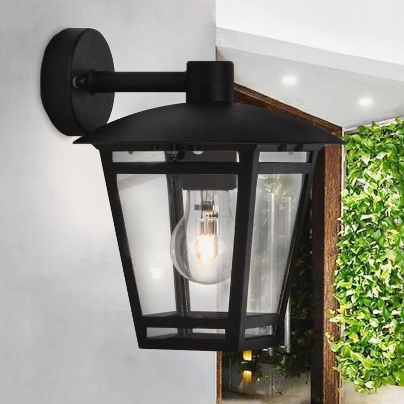Nowoczesna lampa zewnętrzna czarna, Jedidjah, IP44 Nowoczesna lampa zewnętrzna czarna, Jedidjah, IP44